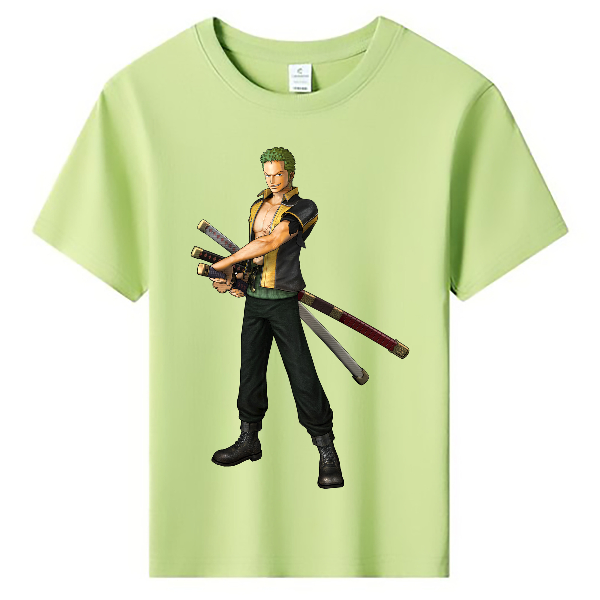 ワンピース ロロノア・ゾロ ONE PIECE Roronoa Zoro 綿100％キッズTシャツ（フロントプリント）